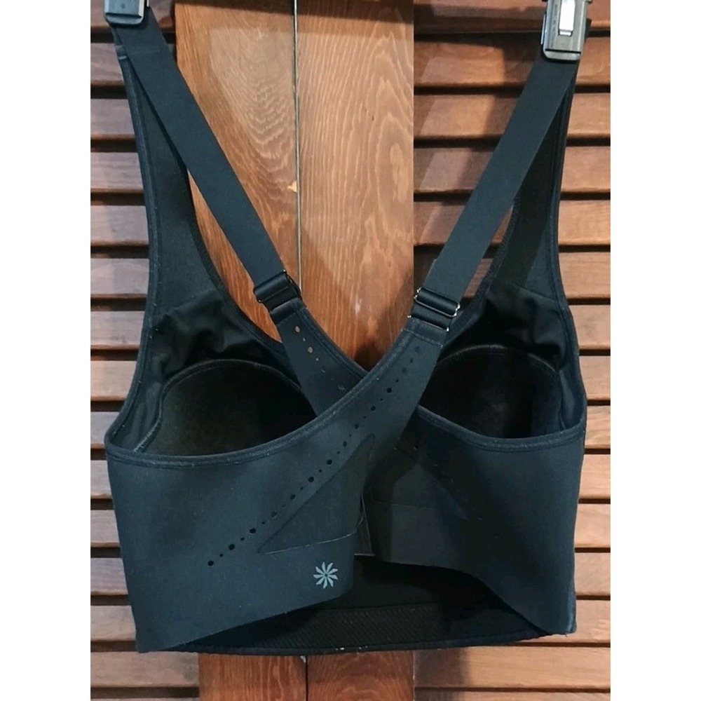 Athleta 36DD Black Phenomena Sports Fitness Crossback Bra #657806